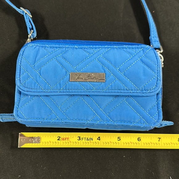 Light Blue Vera Bradley Wallet with adjustable strap - Picture 6 of 7